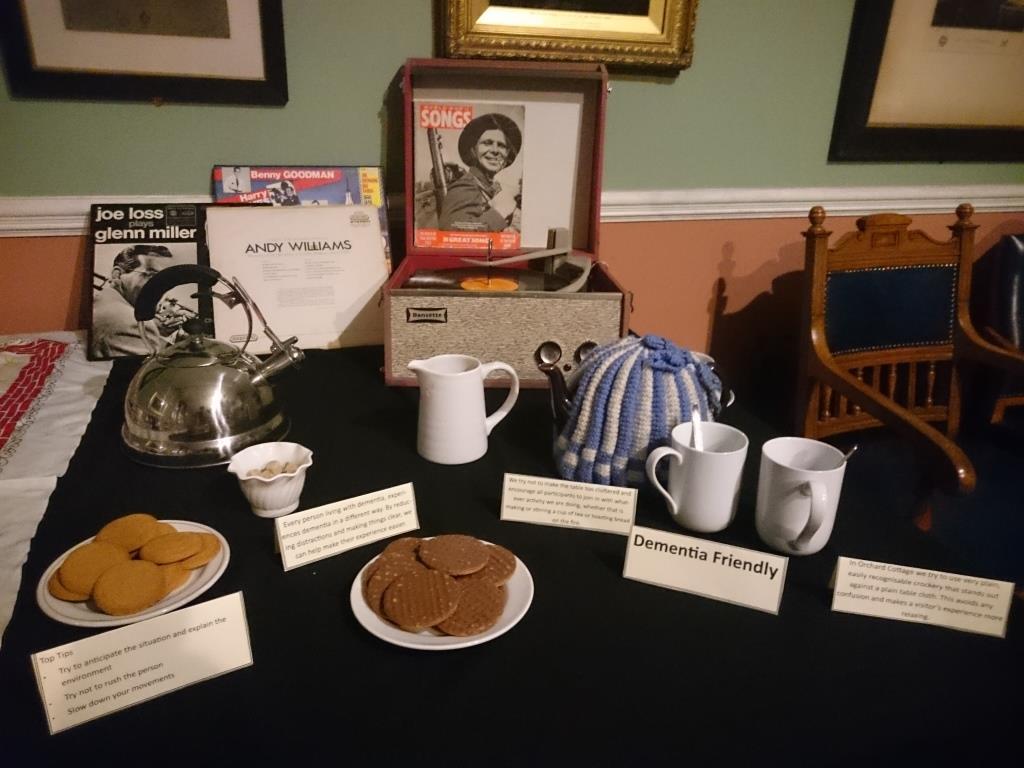 Image of a dementia friendly heritage table layout
