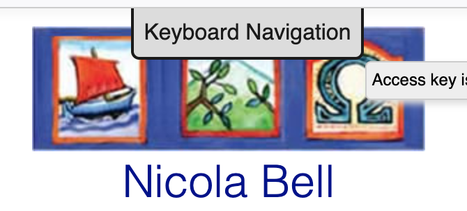 image of accessibility navigation menu resulting from the TAB key